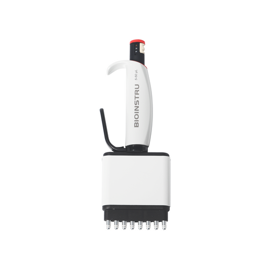 BioLeader Single Channel Adjustable Pipette, 5–50 μL, Red
