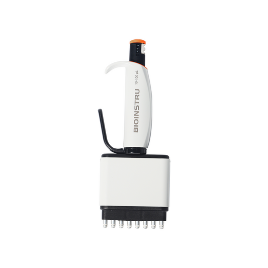 BioLeader Single Channel Adjustable Pipette, 10–100 μL, Orange