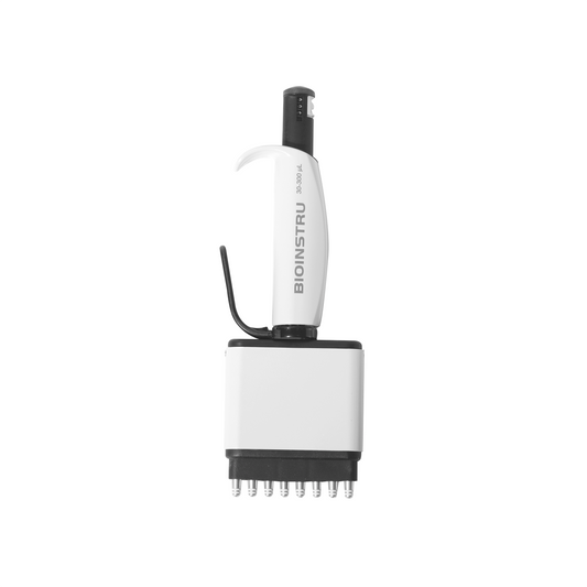 BioLeader Single Channel Adjustable Pipette, 30–300 μL, Black
